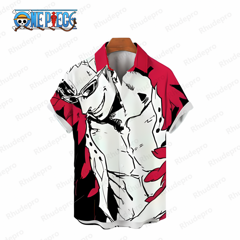 Cool Social Shirt One Piece Blouse Men's Shirts Fashion Tops Monkey D Luffy New Clothes Y2k Blouses Leisure Elegant Oversized