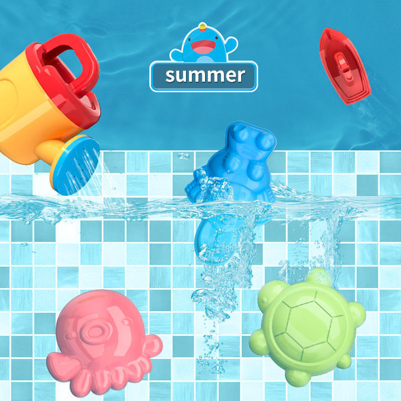 ของเล่นแบบ3 in 1โต๊ะเล่นน้ำทรายของเล่นสำหรับเด็กเล่นน้ำสาดน้ำได้สนุกกลางแจ้งกีฬาน้ำกิจกรรมชายหาดในฤดูร้อน
