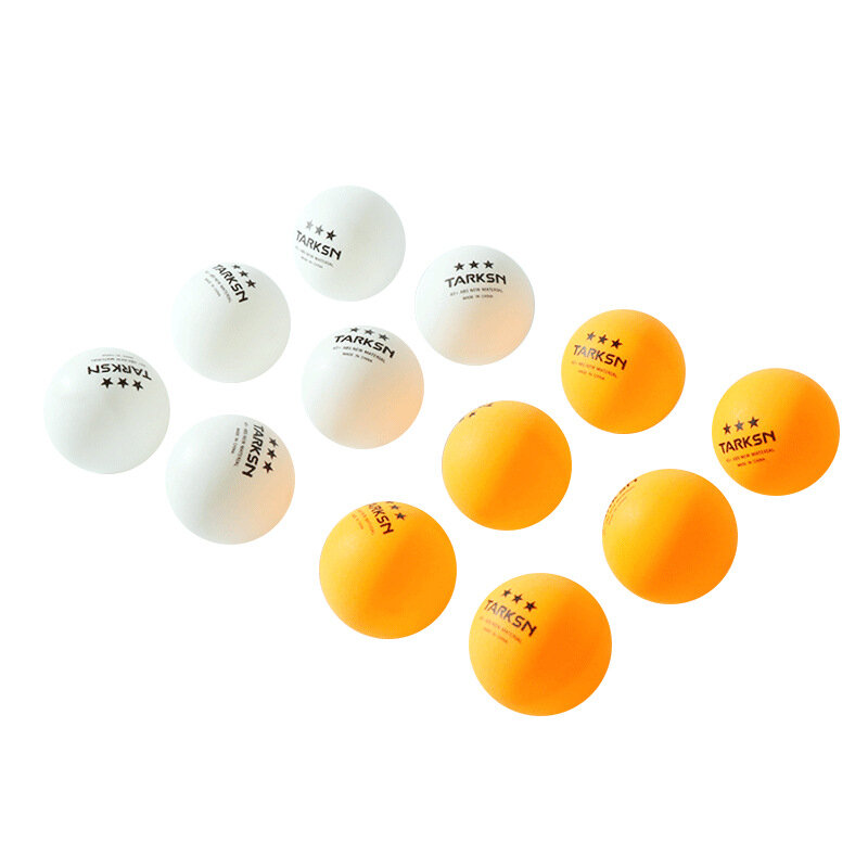 10 pcs TARKSN 3 Estrelas Ping Pong Ball ABS Material Bola de tênis de mesa para treinamento (não comprar se rejeitar o direitos aduaneiros)
