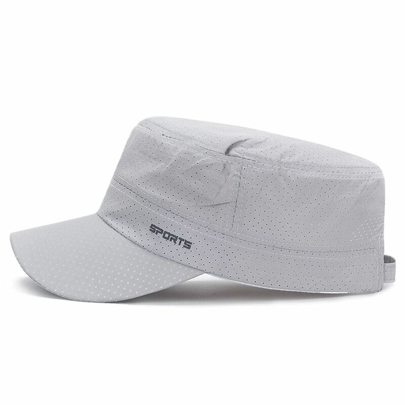 Breathable Outdoor Sun Hat Adjustable Women Men Baseball Cap Cadet Hat Bone Cap Flat Top Caps Military Cap