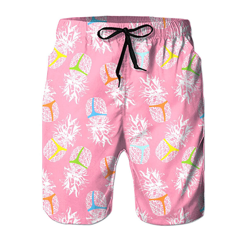 Pantalones cortos de playa para hombre, bañador Tropical informal, Bañador con estampado 3D, ropa fresca de hielo, 2023