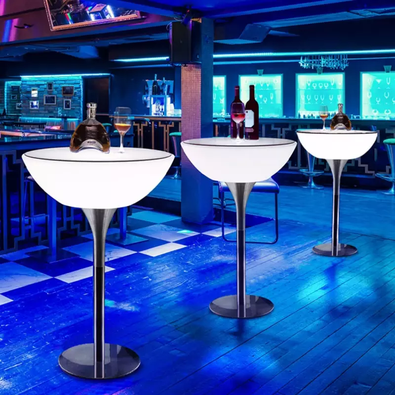 Mesas de Bar redondas para club nocturno, mesas de cóctel laterales modernas para exteriores, mostrador de recepción