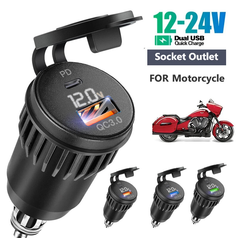 QC 3.0 motorcycle socket bmw usb charging for motorcycle bmw r1200rt 2005 k1600b f 850 gs c400x bmw c 400 gt