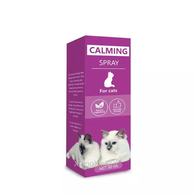 Spray calmant félin anti-stress pour chats, phéromone, spray apaisant émotionnel, livres de santé, fournitures pour chats, 60ml