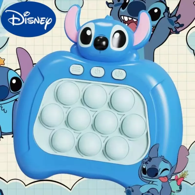 Disney Stitch Mickey Quick Push Game Console Upgraded Fingertip Press It Competition Squeeze Relieve Stress Children Toys