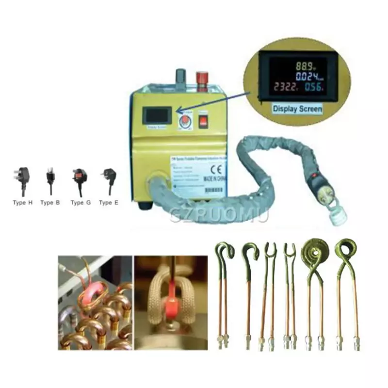 High Frequency Induction Heater Water Cooled Induction Heating Machine 220/110V Welding Metal Copper Pipe Brazing Equipment