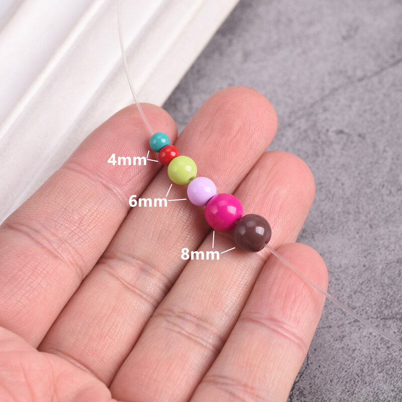 Solid Color Coated Round 4mm 6mm 8mm Opaque Glass Loose Spacer Beads Lot for Jewelry Earring Bracelet Making DIY Crafts