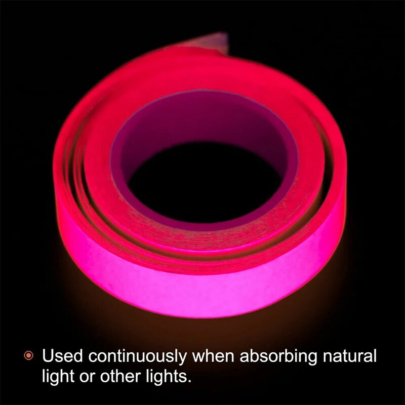 Satop Cinta 1cm/1.5cm/2cm/2.5cm/5cm*3M Glow In The Dark Tapes Pink Luminous Fluorescent Tape For Wall Handrail Stair Doors Exits