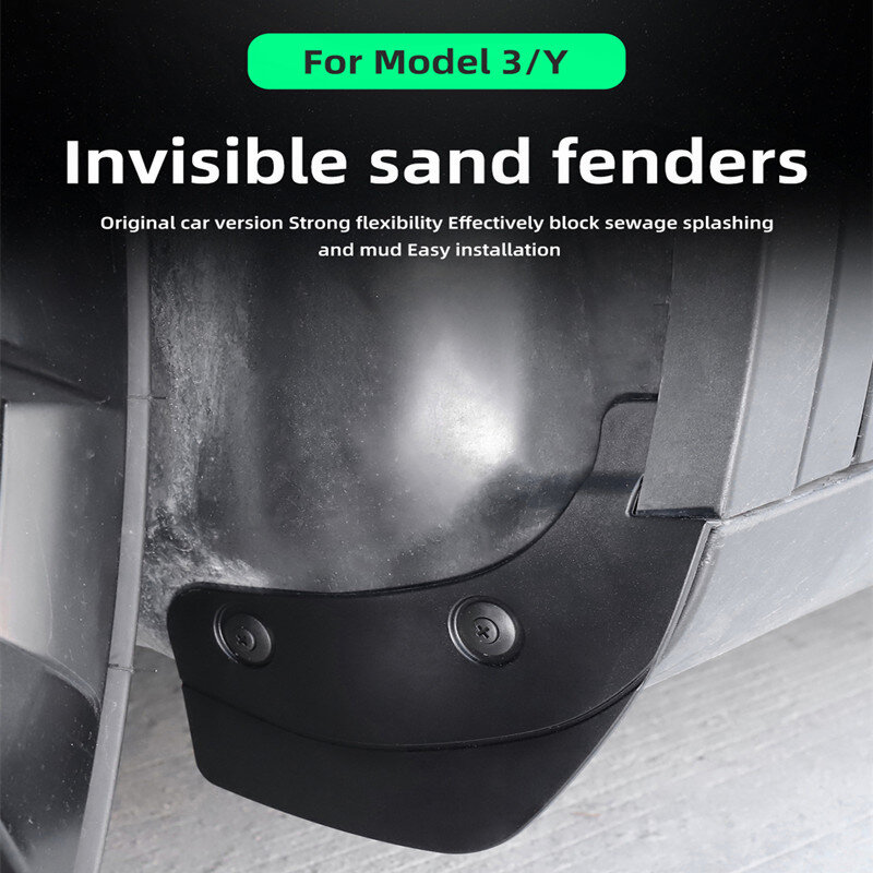 Garde-boue invisible pour tesla model y 2023, accessoires de mise à niveau, cache-boue en TPE, pour éviter la rupture, 1:1