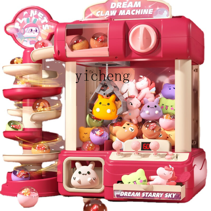 YY Prize Mini Doll Gashapon Máquina para Crianças, Pequeno Grampo Doméstico Garra, Brinquedo Infantil para Menina