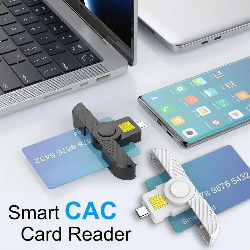 Lector de tarjetas retráctil CAC, lector de tarjetas inteligentes, Tarjeta SIM/IC, Chip de banco para Windows Phone Linux