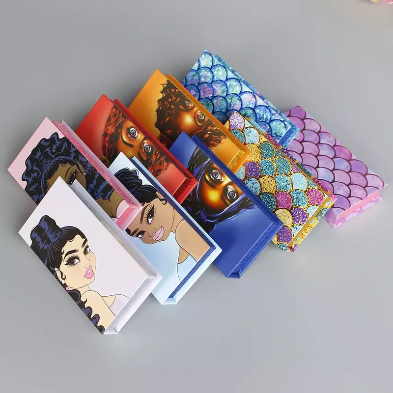 Magnetic Mink Eyelash Packaging Box, Cílios Casos, Private Label, Vazio, Eye Lash Box, Logotipo personalizado, Atacado, Vendedor, 25mm