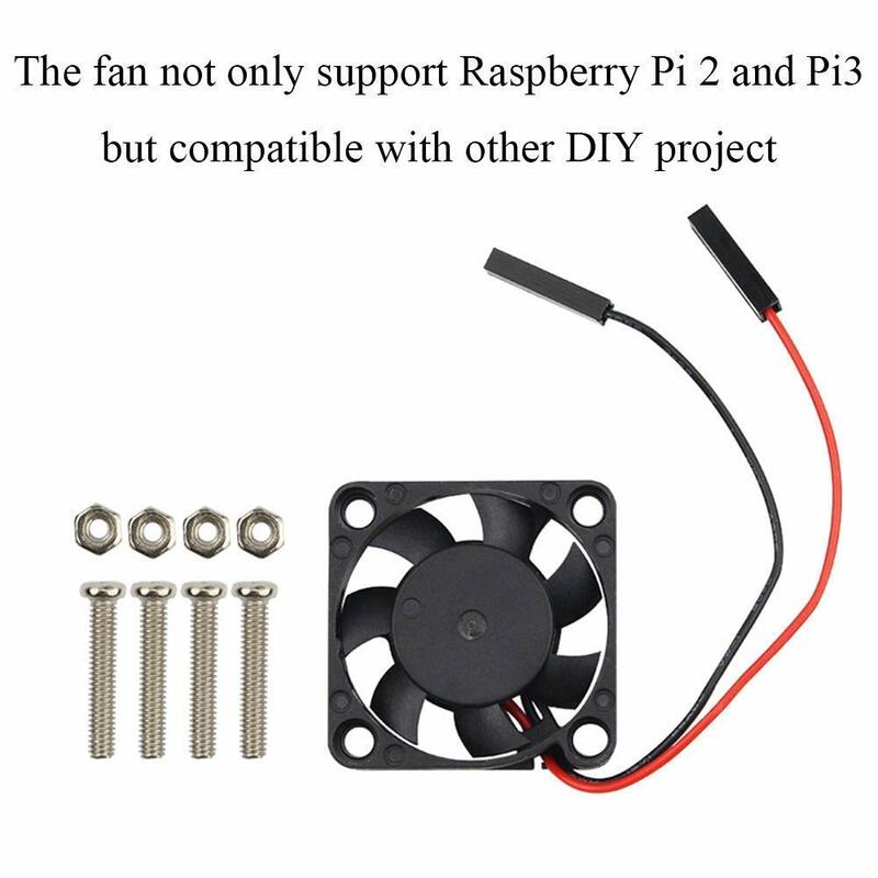 4 Cho Raspberry Pi 30X30X7Mm Quạt Làm Mát 3.3V 5V DC 2Pin Không Chổi Than quạt Cho Raspberry Pi 4/Pi 3 B +/Pi 3B/Pi 2/Pi B +