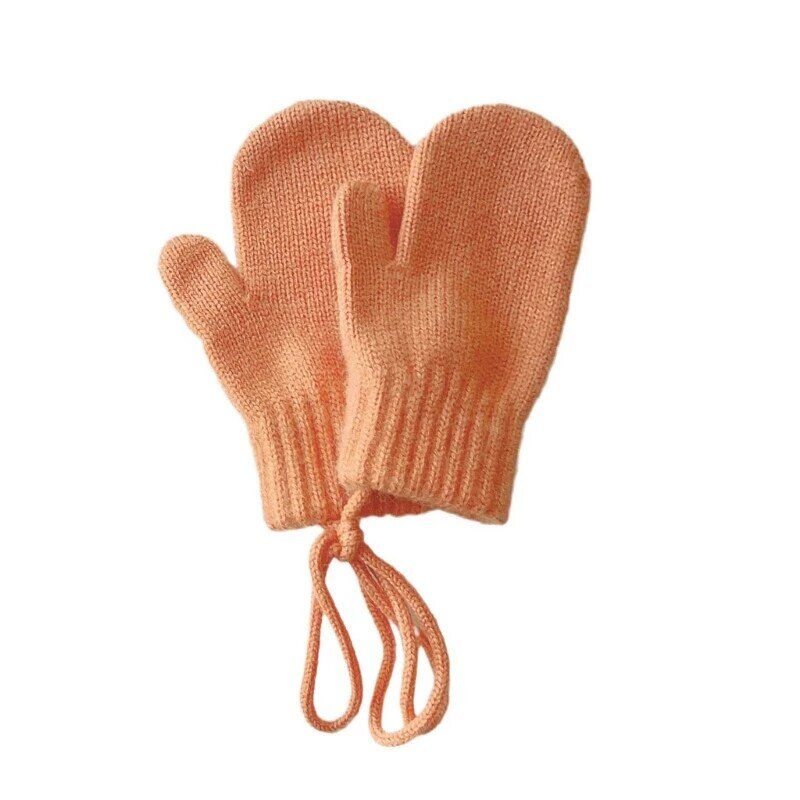 1 para dziecięcych rękawiczek na szyję oddychające dziecięce rękawiczki z dzianiny jesienne zimowe rękawiczki bez palców 1-4
