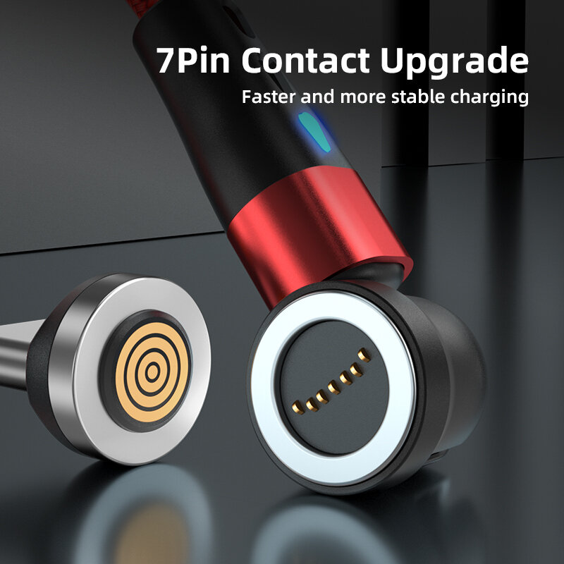 AUFU 5A Magnetic Type C Cable For Samsung S21 Huawei P30 Magnet Fast Charging Charger Wire for iPhone Xiaomi Micro USB Data Cord