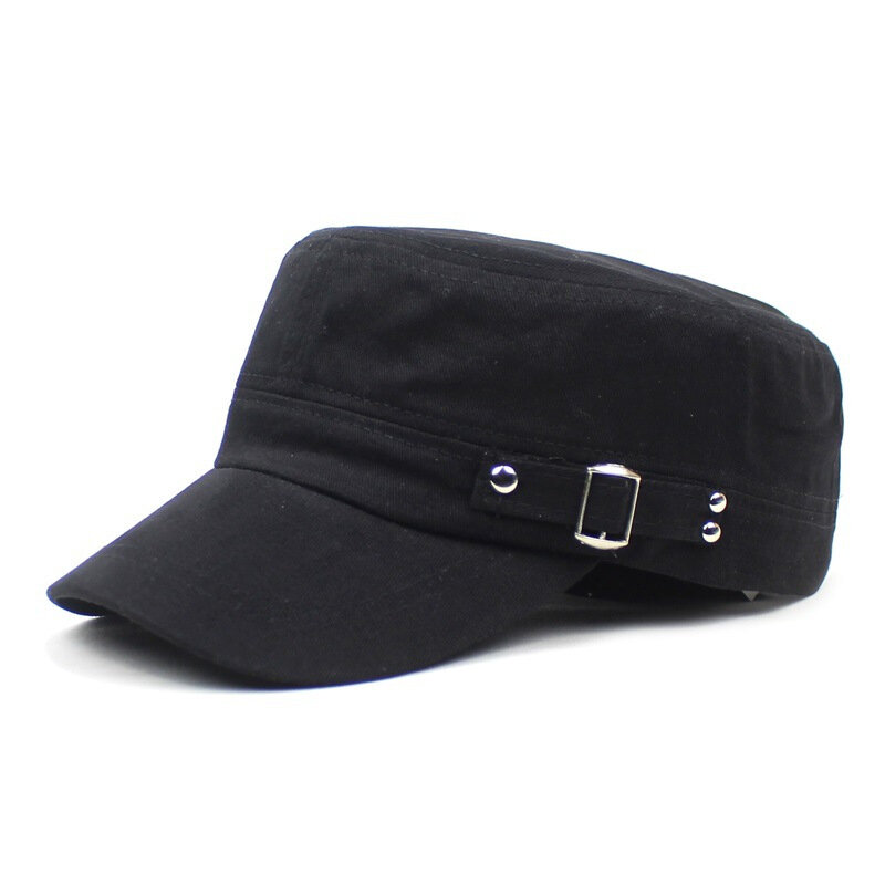 Berretto da Baseball con fibbia laterale in tinta unita berretto militare protezione solare regolabile cappellini Snapback per donna uomo viaggi Sport escursionismo cappello da papà