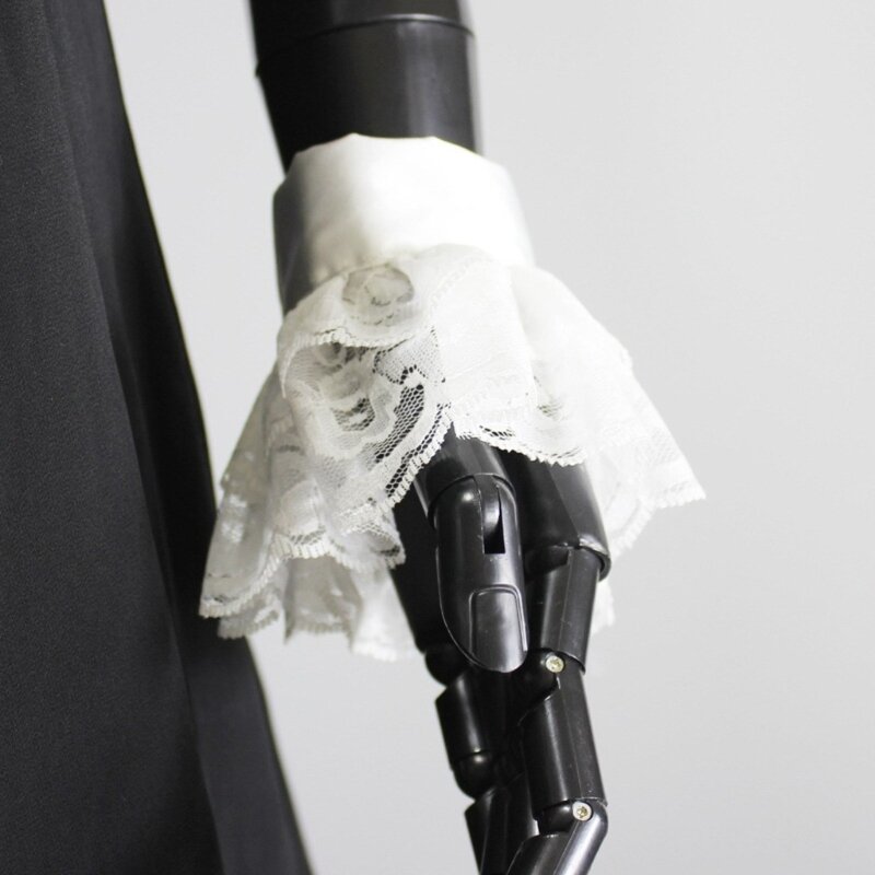 ビクトリア朝の襟フリル襟ルネッサンスルネッサンスリストカフ用シャツブラウス装飾スプレッド偽襟