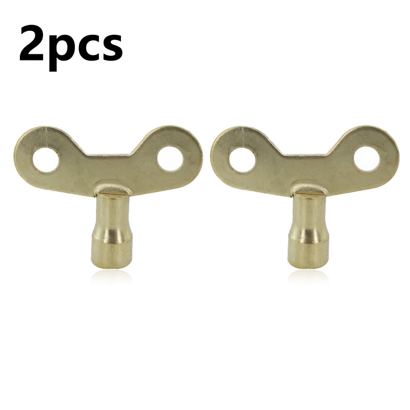 2pcs Plumbing Hole Faucet Key Square Socket Faucet Water Tap Brass Radiator Special Lock Solid Iron For Venting Air Valve