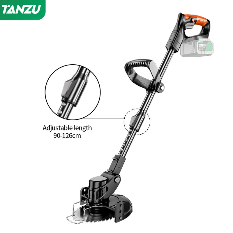 21V Electric Lawn Mower 1880W Grass Cutting Wood Trimmer Length Adjustable With Battery Handheld Garden Power Pruning
