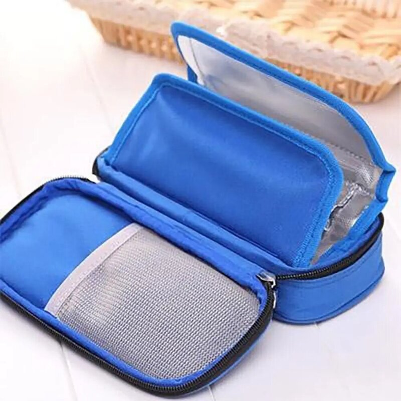 Waterproof Thermal Insulated Oxford without Gel Insulin Cooling Bag Travel Case Pill Protector Medicla Cooler