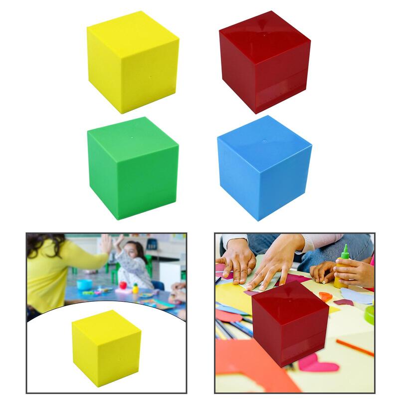 Cube mathématique Montessori pour enfants, jouet d'apprentissage althde la maternelle, aide géométrique fuchsia pour garçons et filles de 2 ans et plus