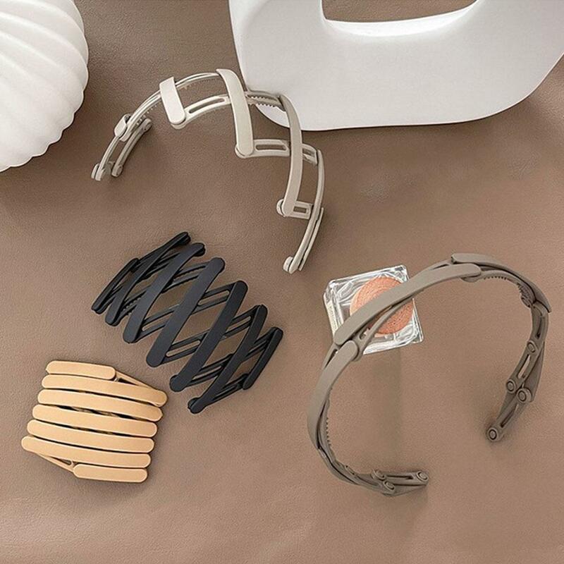 Foldable Headband Fashion Portable Retractable Foldable Headband For Women Face Wash Temperament Hair Clips Hair Accessories