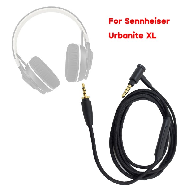 Ersatz geflochtenes Headset-Kabel mit Inline-Steuerung für Urban ite XL-Headsets