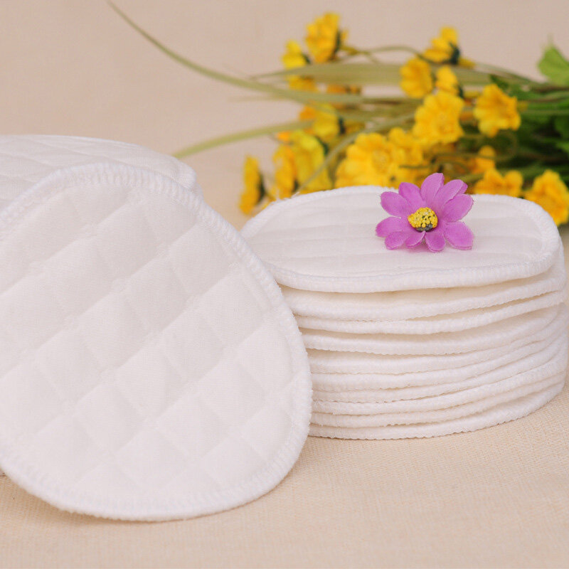 10pcs Reusable Nursing Breast Pads Washable Soft Absorbent Baby Breastfeeding Breast Cotton Pads Pregnant Women Accessories