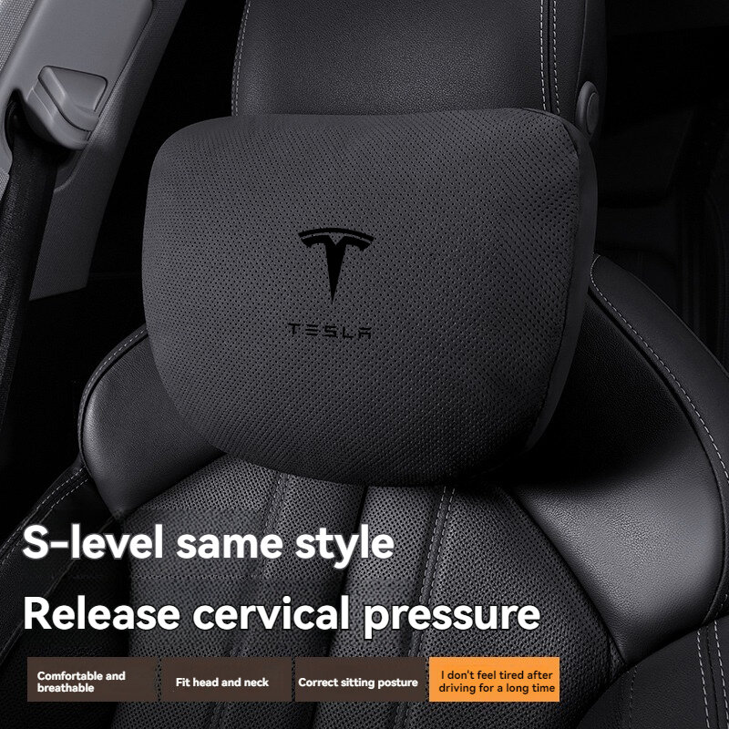 Ajustável Encosto de Cabeça Do Carro Pescoço Suporte Travesseiro, Coluna Almofada, Assento, Tesla Model 3, Model X, Model S, Model Y