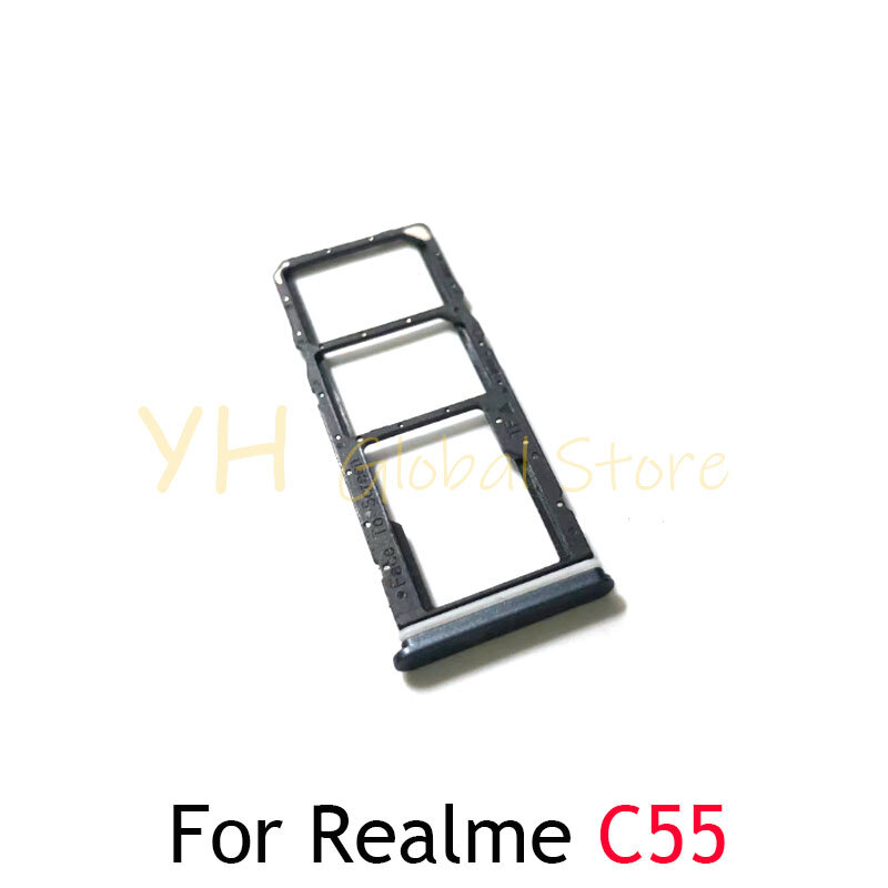 Untuk OPPO Realme C51 C53 C55 C67 Slot kartu Sim tempat baki kartu Sim bagian perbaikan