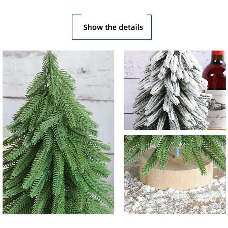 شجرة الارز الصغيرة يتدفقون شجرة عيد الميلاد ، ديكور سطح المكتب ، الدعائم ، تخطيط المشهد ، قاعدة سجل ، الهدايا