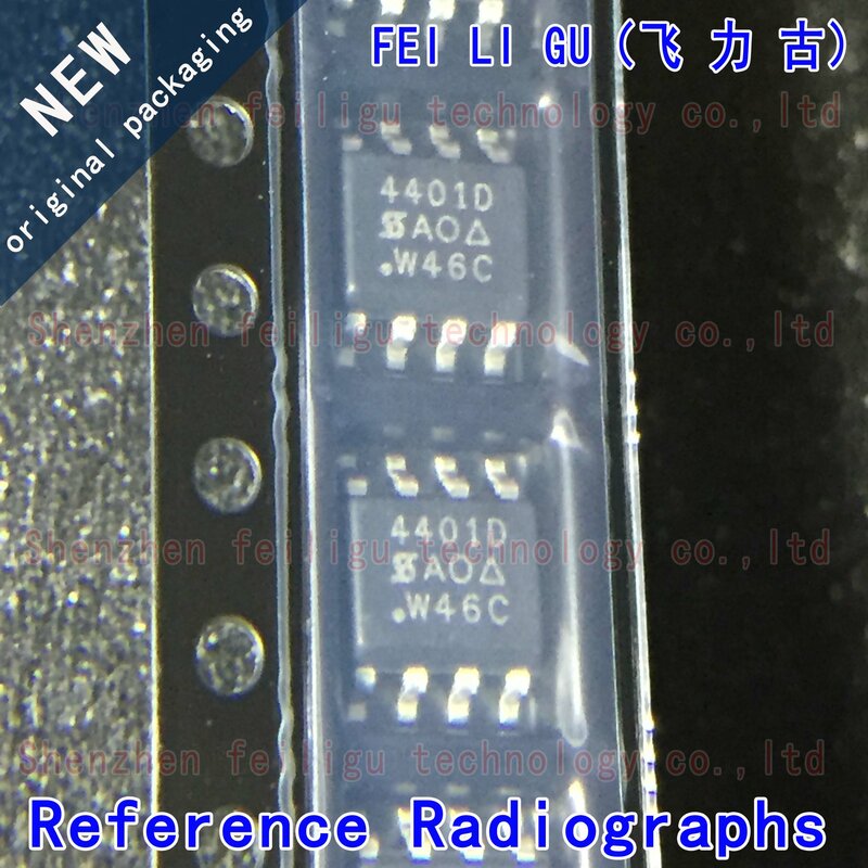 New original SI4401DDY-T1-GE3 SI4401DDY Silkscreen: 4401D Package: SOP8 Withstand Voltage:40V Current:16.1A P-channel MOS FET