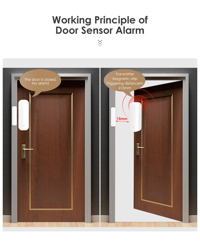 Tuya casa inteligente wi fi sensor da porta janela porta aberta fechado detectores de controle vida inteligente para alexa google proteção de segurança em casa