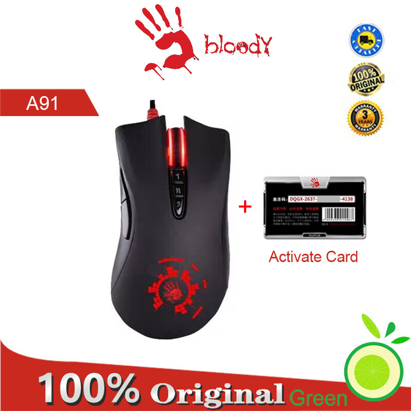 A4Tech Bloody A91 Mouse Micro Optical Switch Gaming Usb con cable y