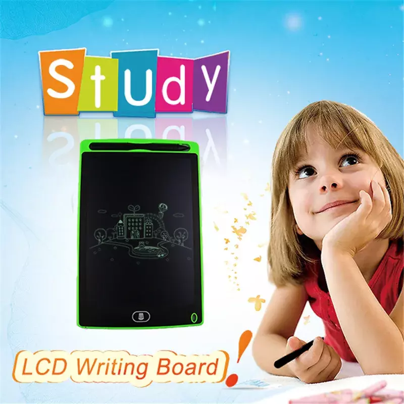 男の子と女の子のための小さな磁気黒板、ミニ黒板、液晶タブレット、落書きチョーク、電子ライティングボード、8.5インチ