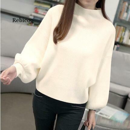 Loose Knitted Cashmere Sweaters Women 2021 New Winter Loose Solid Female Pullovers Warm Basic Knitwear Jumper