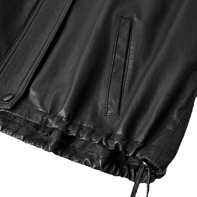 Genuine Leather Jacket, Women's Short Top Layer, Sheepskin, Fashionable Temperament, Commuting Bat Sleeves, Korean Loose Fitting