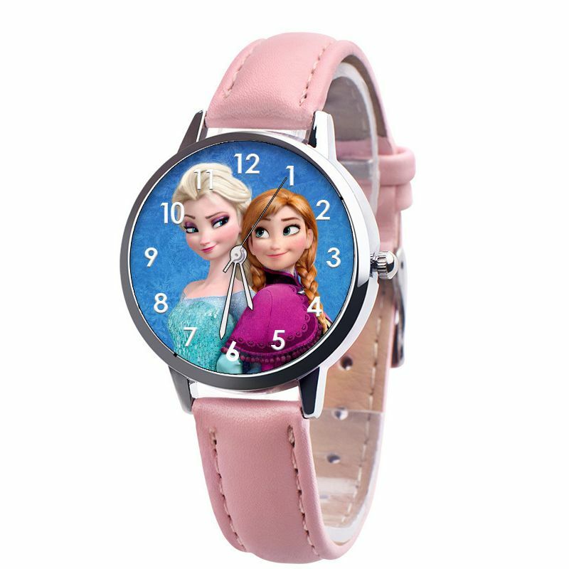 Disney Frozen Snow Princess Elsa Crianças Relógios Meninas Crianças Assistir Meninos Relógio de Presente Mulheres Esporte Pulso Relogio feminino
