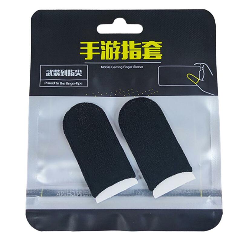 1 Pair Breathable Mobile Game Sleeve For Pubg Touch Screen Finger Gaming Thumb Gloves Super Thin Gaming Finger Sleeves