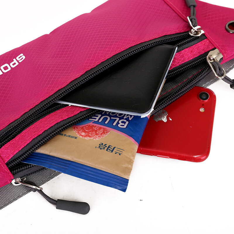 여성용 다기능 도난 방지 스포츠 허리 가방, 크로스바디 지갑, 여행용 휴대폰 가방, 유행 스포츠 가방, 제로 지갑