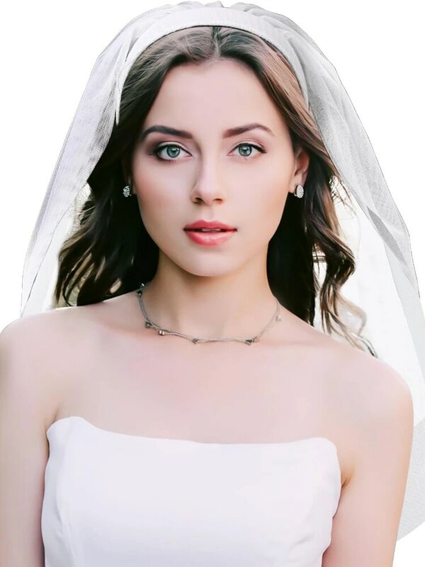 Bride Headband Veils Wedding White Headpieces for Bride Bridesmaid Favors Bachelorette Party Accessories Decorations
