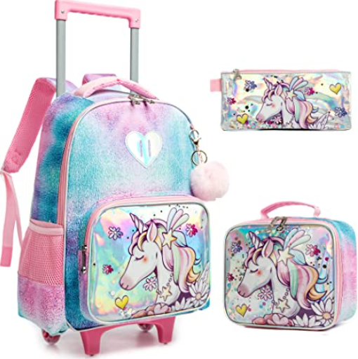 Детская школьная сумка на колесиках для мальчиков, рюкзак на колесиках для девочек