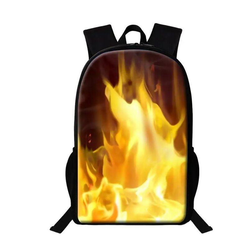 Школьные ранцы для учеников начальной школы, классный дизайнерский рюкзак с огненным рисунком, повседневный Детский многофункциональный рюкзак для мужчин