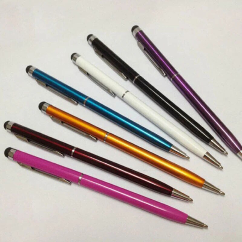 2000 pçs/lote 2 em 1 ponto de bola caneta toque stylus para ipad itouch iphone 13 12 11 xs max xr x para celular tablet pc colorido presente