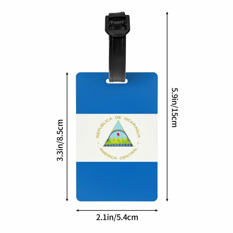 Nicaragua Flag Luggage Tag for Travel Suitcase Privacy Cover ID Label