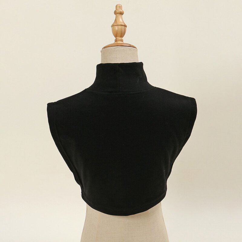 Cuello de tortuga desmontable elástico para mujer, cuello falso de moda, decoración externa, Color sólido, cómodo