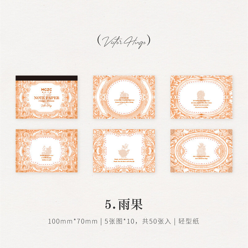 50 Stuks Tearable Retro Materiaal Bloemen Base Papier Diy Decoratie Seal Plakboek Bericht Collage Priming 100*70Mm