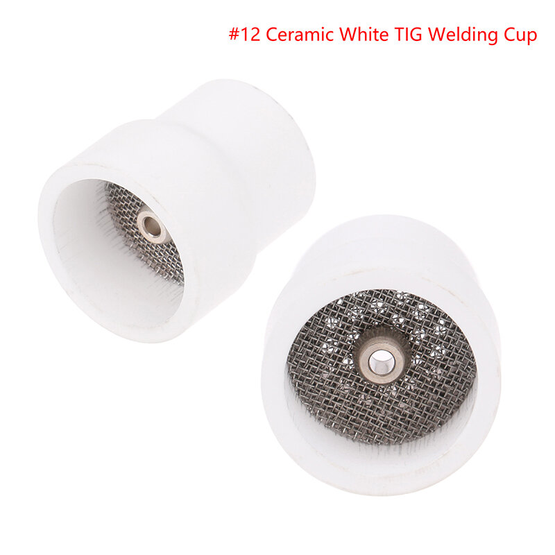 TIG Welding Cup com Bico de Cerâmica, Alumina Cup para WP9, 20, 17, 18, 26, Tig Welding Torch, Branco, #12, 16
