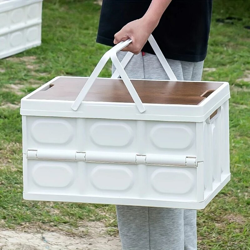 1-częściowy składany kosz kempingowy do przechowywania, pudełko do przechowywania owoców i warzyw Space Box do samochodu, sypialni, domu, akademika, pikniku