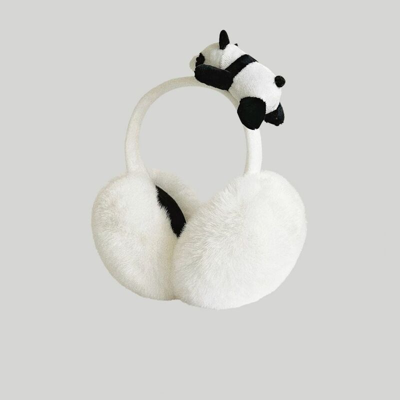 Folding Plush Panda Earmuffs para meninas, Ear Cap Windproof, Ear Cover, Ear Warmers, Earflap, Earmuffs dobráveis, moda, inverno